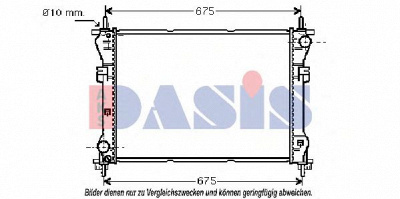 AKS DASIS 090004n -  Радиатор, охлаждение двигателя